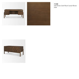 Trellyn Dark Brown Solid Wood Carved Woven Desk from Mercana - Luna Furniture