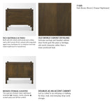 Phil Dark Brown Wood 2 Drawer Accent Cabinet