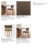 Soho Curved Open Back Brown Fabric w/ Light Brown Tripod Frame Dining Chair from Mercana - Luna Furniture
