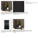 Henry Black & Light Brown Oak Wood w/ Glass Doors Curio Cabinet from Mercana - Luna Furniture