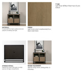 Sloan 40.0W Light Brown W/Black Metal Frame Accent Cabinet from Mercana - Luna Furniture