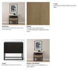 Sloan Light Brown W/ Black Metal Frame Side Table from Mercana - Luna Furniture