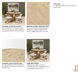Allyson 42" Light Wood Base w/ Travertine Top Dining Table from Mercana - Luna Furniture