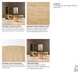 Torreno 42" Travertine Round Top Hexagon Pedestal Dining Table from Mercana - Luna Furniture