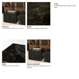 Quadra 20" Solid Cappuccino Marble Square Coffee Table from Mercana - Luna Furniture