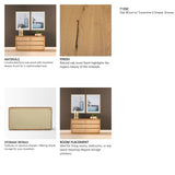 Travona Oak Wood w/ Travertine 6 Drawer Dresser from Mercana - Luna Furniture