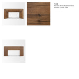Vance Mid-Dark Brown Reclaimed Wood Rounded Console Table from Mercana - Luna Furniture