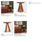Mora Medium Brown Wood 3-Legged Accent Table from Mercana - Luna Furniture