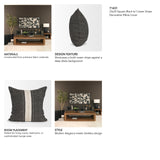 Cooper 20x20 Square Black w/ Cream Stripe Decorative Pillow Cover from Mercana - Luna Furniture