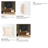 Fraye 22x22 Square Oatmeal Multi-Tone Blend Decorative Pillow Cover from Mercana - Luna Furniture