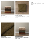 Kambal Dark Olive Green Woven Cotton Throw Blanket from Mercana - Luna Furniture
