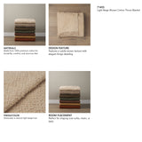 Kambal Light Beige Woven Cotton Throw Blanket from Mercana - Luna Furniture