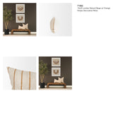 Merrick 14x26 Lumbar Natural Beige w/ Orange Stripes Decorative Pillow from Mercana - Luna Furniture