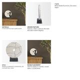 Orin White Marble Round Disc Decorative Object from Mercana - Luna Furniture