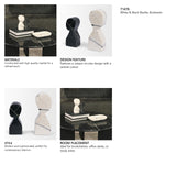 Shadow White & Black Marble Bookends from Mercana - Luna Furniture