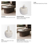 Cava Ribbed White Marble Mortar & Pestle from Mercana - Luna Furniture