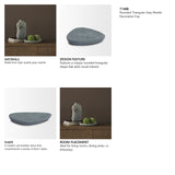 Tria Rounded Triangular Grey Marble Decorative Tray from Mercana - Luna Furniture