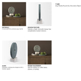 Orin Gray Marble Round Disc Decorative Object from Mercana - Luna Furniture