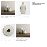 Velo 11.8H White w/Green Hand-Painted Terracotta Decorative Vase from Mercana - Luna Furniture