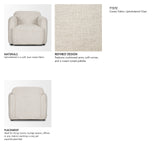 Saga Cream Fabric Upholstered Chair from Mercana - Luna Furniture