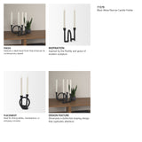 Serpens Black Metal Narrow Candle Holder from Mercana - Luna Furniture