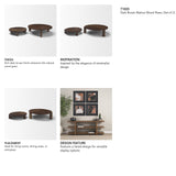 Stow Dark Brown Walnut Wood Risers (Set of 2) from Mercana - Luna Furniture
