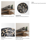 Bosma Black and Cream Ceramic Decorative Bowl from Mercana - Luna Furniture