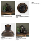Aurel Small Brown Glass Vase