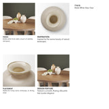 Dune Matte White Glass Vase from Mercana - Luna Furniture