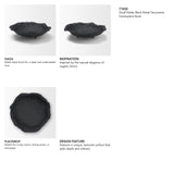 Verdant Small Matte Black Metal Decorative Centerpiece Bowl from Mercana - Luna Furniture