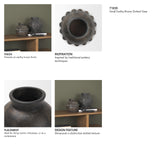 Douro Small Earthy Brown Dotted Vase from Mercana - Luna Furniture