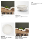 Punto Small White Paper Mache Dotted Centerpiece Bowl from Mercana - Luna Furniture