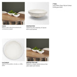 Punto Large White Paper Mache Dotted Centerpiece Bowl from Mercana - Luna Furniture
