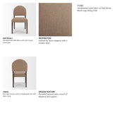 Martie Rounded Back Dining Side Chair | Fabric w/ Wood, Set of 2 from Mercana - Luna Furniture
