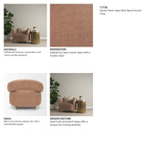 Margaux Sienna Fabric Open Back Barrel Accent Chair from Mercana - Luna Furniture