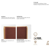 Holden King Upholstered Bedframe | Shelter Headboard | Burgundy Performance Fabric from Mercana - Luna Furniture