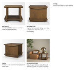 Boden Wood Side Table w/ Open Shelves from Mercana - Luna Furniture