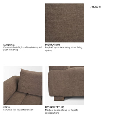 Warner Channel Brown 2-Piece Long Sofa with Back Cushions from Mercana - Luna Furniture