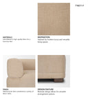 Warner Quilt 3 Piece Sofa Set w/Corner Piece from Mercana - Luna Furniture