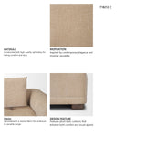 Warner Quilt 3 Piece Sofa Set w/Corner Piece w/Back Cushions from Mercana - Luna Furniture