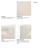 Warner Stripe 3 Piece Sofa Set w/S Corner Piece from Mercana - Luna Furniture