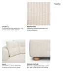 Warner Stripe 2 Piece Sofa Set w/Back Cushions from Mercana - Luna Furniture