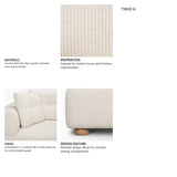 Warner Stripe 3 Piece Sofa Set w/S Corner Piece w/Back Cushions from Mercana - Luna Furniture