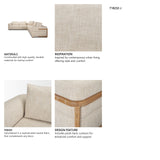 Warner Frame 3 Piece Sofa Set w/S Corner Piece w/Back Cushions from Mercana - Luna Furniture