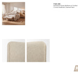 Solene Queen Upholstered Bedframe w/ Footbed | Curved Headboard | Oatmeal Fabric from Mercana - Luna Furniture