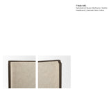 Holden Queen Upholstered Bedframe | Shelter Headboard | Oatmeal Performance Fabric from Mercana - Luna Furniture