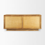Valterra Light Brown Wood w/ Travertine 4 Door Sideboard from Mercana - Luna Furniture