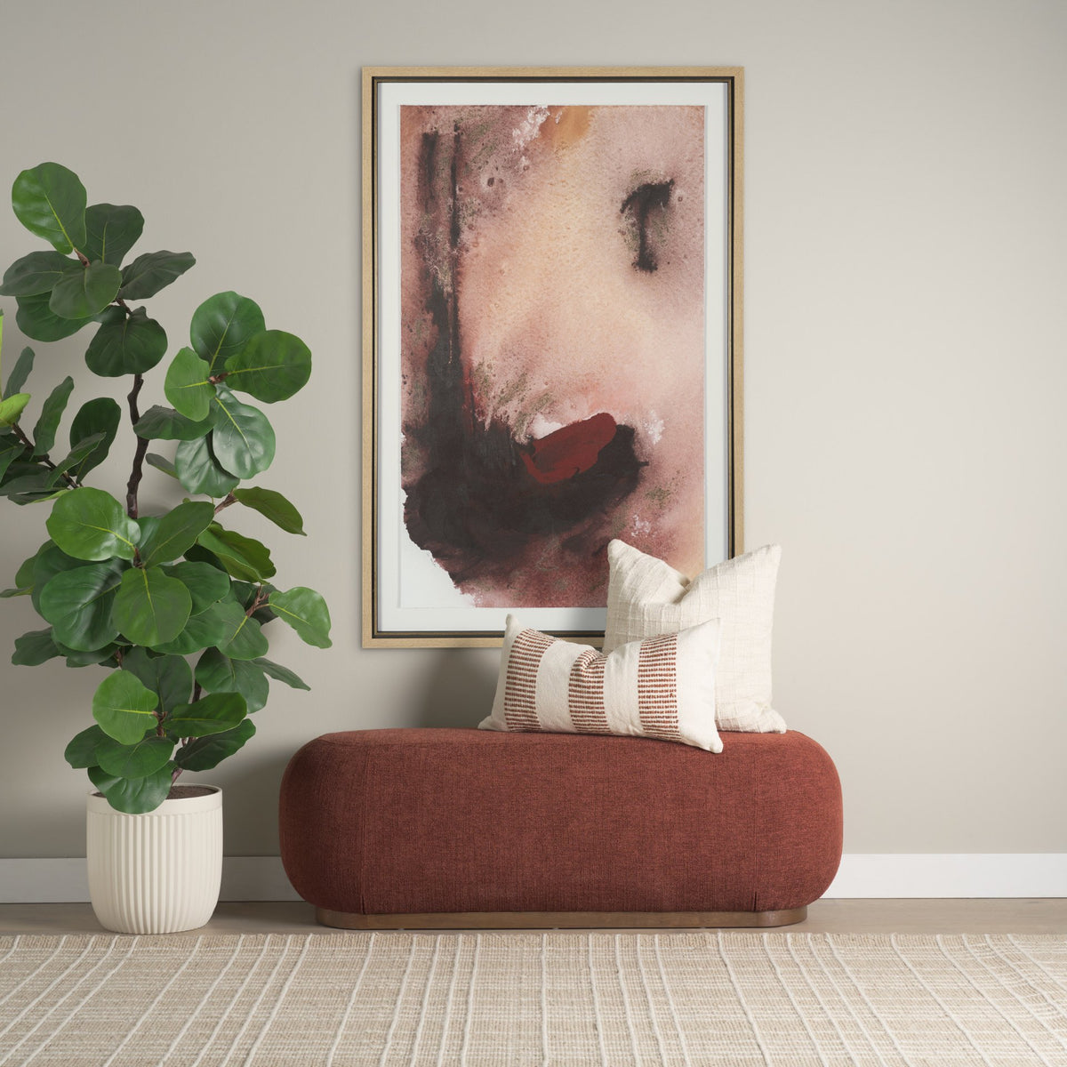 Let It Be by Ira Havuka Hand-Embellished Textured Framed Artwork Matted under Glass from Mercana - Luna Furniture