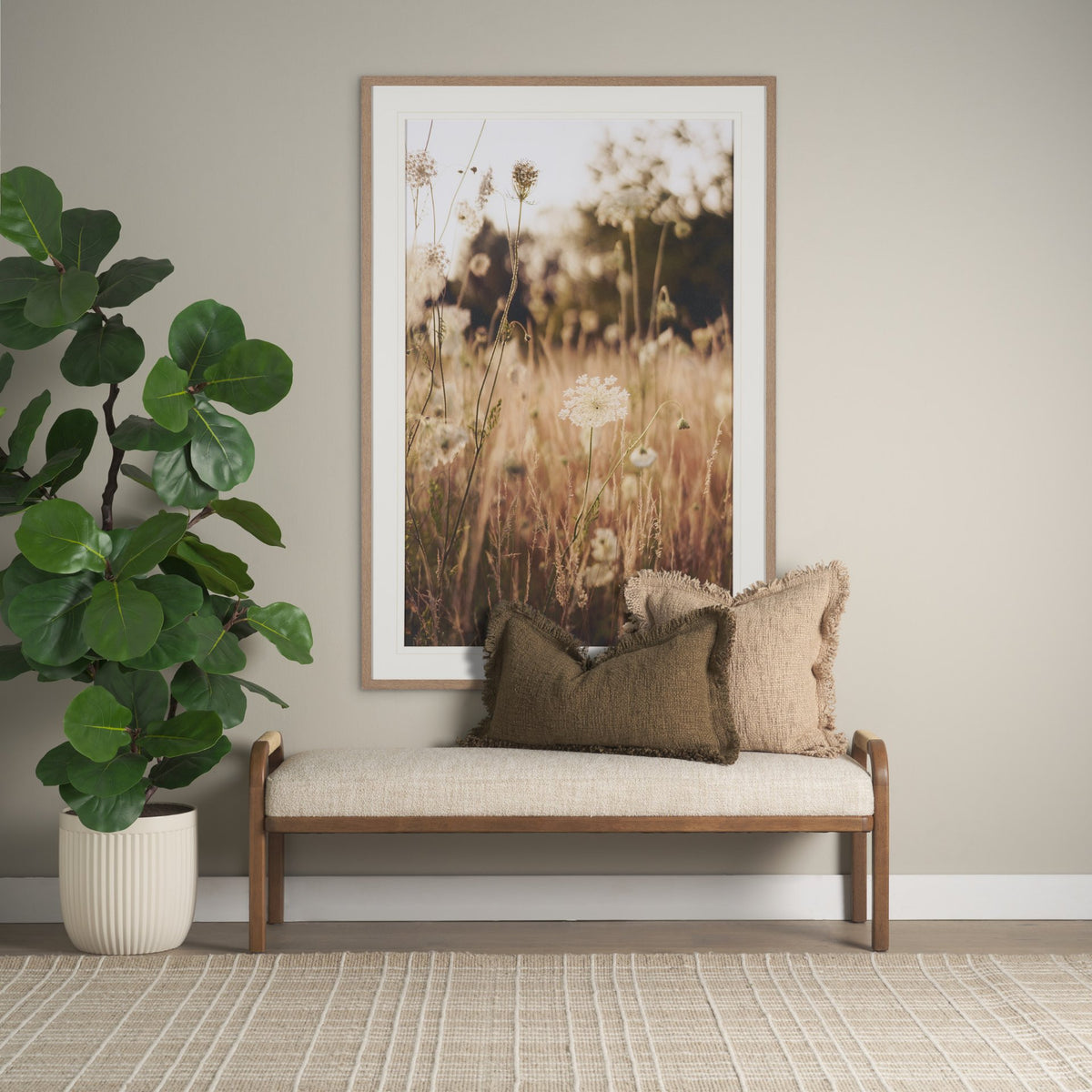 Wild Carrot Flowers by Zaira Zarotti Textured Framed Photo Print Matted under Glass from Mercana - Luna Furniture