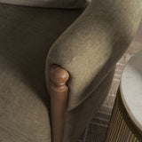 Margaux Olive Fabric Open Back Barrel Accent Chair from Mercana - Luna Furniture
